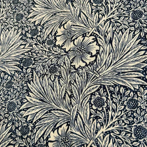 Morris & Co x H&M "Pimpernel" Floral Blouse Blue and Cream Size 10 - Picture 5 of 11